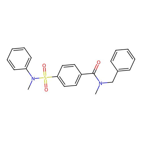 N-benzyl-N-methyl-4-[methyl(phenyl)sulfamoyl]benzamide structure