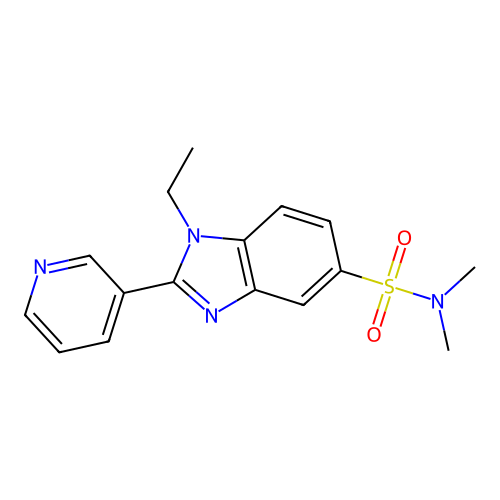 1H-Benzimidazole-5-sulfonamide, 1-ethyl-N,N-dimethyl-2-(3-pyridinyl)- structure