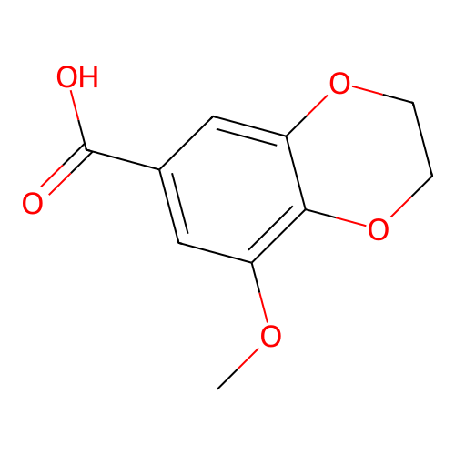 2,3-Dihydro-8-methoxy-1,4-benzodioxin-6-carboxylic acid structure