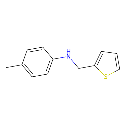 4-methyl-N-[(thiophen-2-yl)methyl]aniline structure