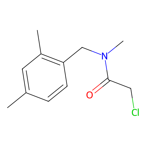 2-chloro-N-[(2,4-dimethylphenyl)methyl]-N-methylacetamide structure