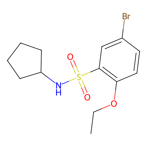 5-bromo-N-cyclopentyl-2-ethoxybenzenesulfonamide structure
