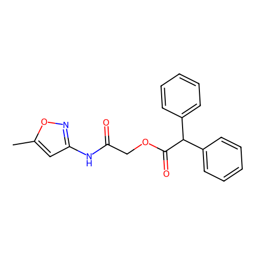 [(5-Methyl-1,2-oxazol-3-yl)carbamoyl]methyl 2,2-diphenylacetate structure