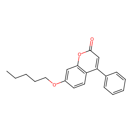 7-(pentyloxy)-4-phenyl-2H-chromen-2-one structure