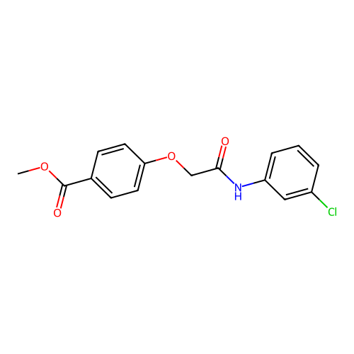 Methyl 4-[2-(3-chloroanilino)-2-oxoethoxy]benzoate structure