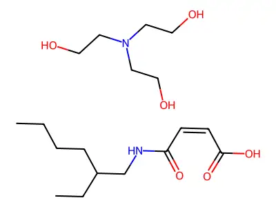 2-[Bis(2-hydroxyethyl)amino]ethanol;4-(2-ethylhexylamino)-4-oxobut-2-enoic acid structure