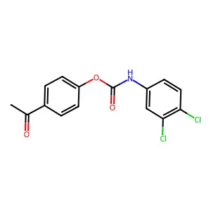 Carbamic acid, (3,4-dichlorophenyl)-, 4-acetylphenyl ester structure