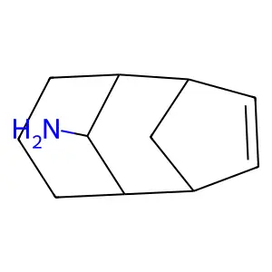 Tricyclo(4.3.1.12,5)undec-3-en-10-amine structure