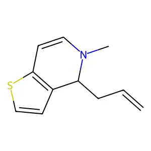 Thieno(3,2-c)pyridine, 4,5-dihydro-5-methyl-4-(2-propenyl)- structure