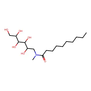 Decanoyl N-methylglucamide structure