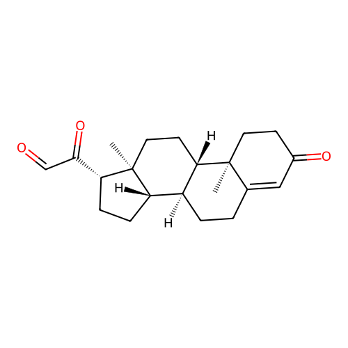 3,20-dioxo-4-pregnen-21-al structure