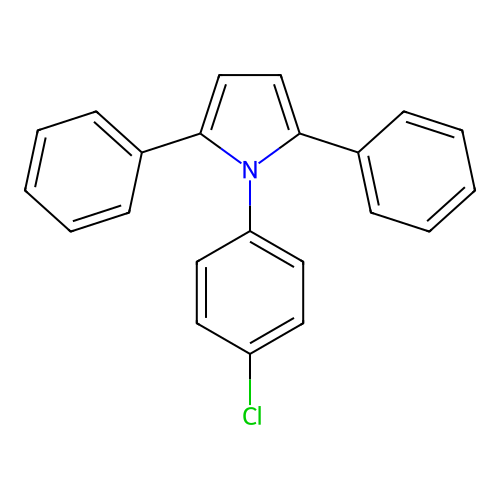 1-(4-chlorophenyl)-2,5-diphenyl-1H-pyrrole structure