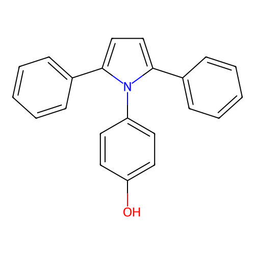 4-(2,5-diphenyl-1H-pyrrol-1-yl)phenol structure