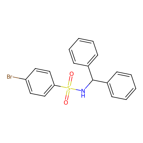 N-benzhydryl-4-bromobenzenesulfonamide structure