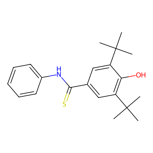 3,5-Di-tert-butyl-4-hydroxy-N-phenylbenzene-1-carbothioamide structure