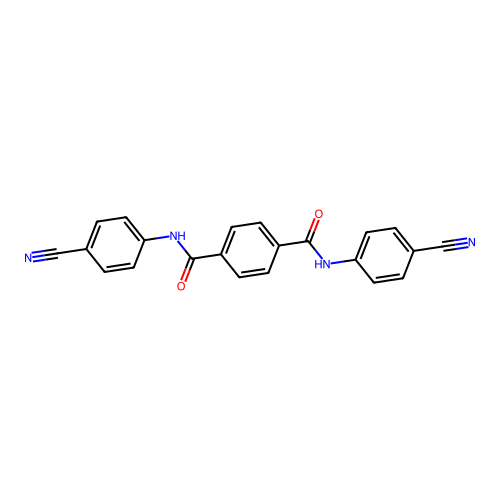 1-N,4-N-bis(4-cyanophenyl)benzene-1,4-dicarboxamide structure