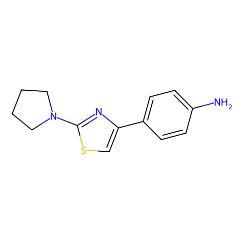 4-(2-Pyrrolidin-1-yl-1,3-thiazol-4-yl)aniline structure