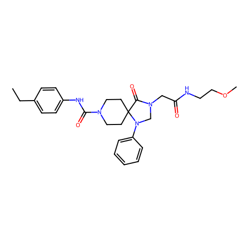 N-(4-ETHYLPHENYL)-3-{[(2-METHOXYETHYL)CARBAMOYL]METHYL}-4-OXO-1-PHENYL-1,3,8-TRIAZASPIRO[4.5]DECANE-8-CARBOXAMIDE structure