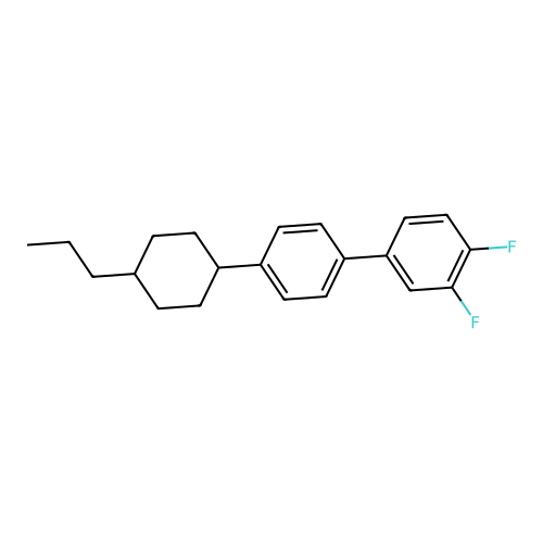 4'-(trans-4-Propylcyclohexyl)-3,4-difluorobiphenyl structure