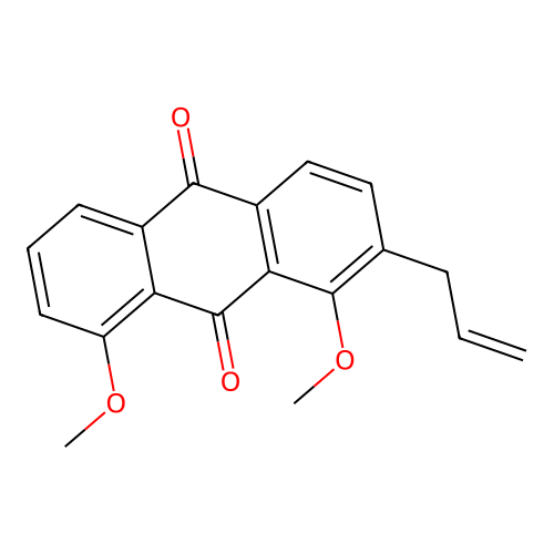 1,8-Dimethoxy-2-prop-2-enylanthracene-9,10-dione structure