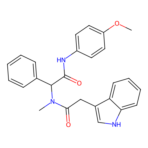2-(2-(1H-Indol-3-yl)-N-methylacetamido)-N-(4-methoxyphenyl)-2-phenylacetamide structure