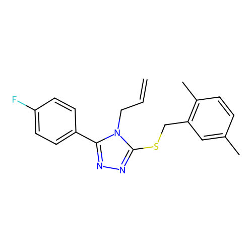 3-{[(2,5-dimethylphenyl)methyl]sulfanyl}-5-(4-fluorophenyl)-4-(prop-2-en-1-yl)-4H-1,2,4-triazole structure