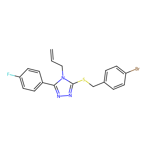 4-allyl-3-[(4-bromobenzyl)sulfanyl]-5-(4-fluorophenyl)-4H-1,2,4-triazole structure