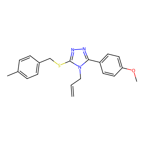 3-(4-methoxyphenyl)-5-{[(4-methylphenyl)methyl]sulfanyl}-4-(prop-2-en-1-yl)-4H-1,2,4-triazole structure