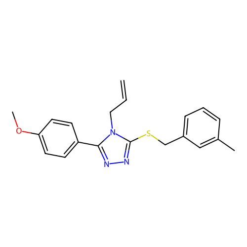4-{4-allyl-5-[(3-methylbenzyl)sulfanyl]-4H-1,2,4-triazol-3-yl}phenyl methyl ether structure
