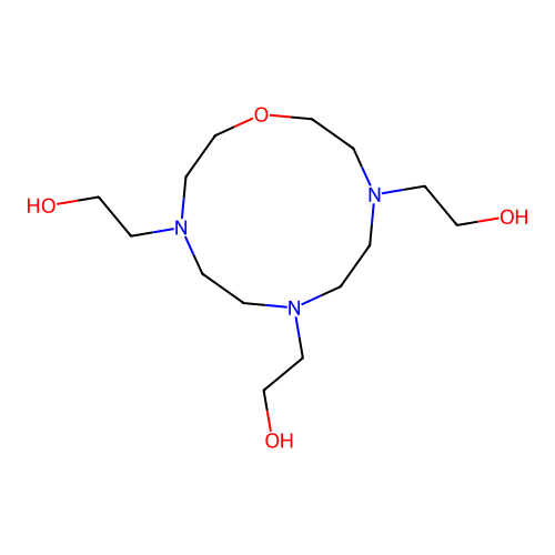 1-Oxa-4,7,10-triazacyclododecane-4,7,10-triethanol structure
