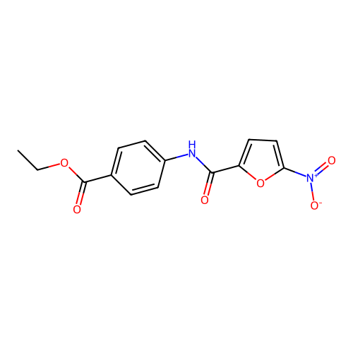 Ethyl 4-({5-nitro-2-furoyl}amino)benzoate structure