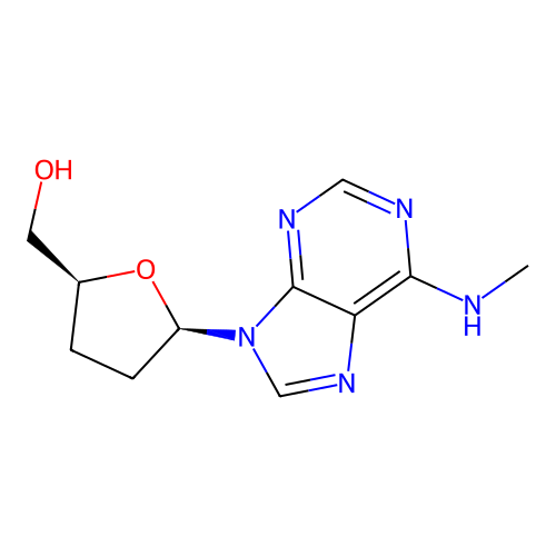 6-Methyl-2',3'-dideoxyadenosine structure