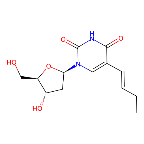 5-(1-Butenyl)-2'-deoxyuridine structure