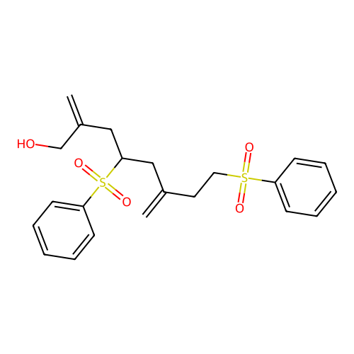 4,8-Di(benzenesulfonyl)-2,6-dimethylideneoctan-1-ol structure