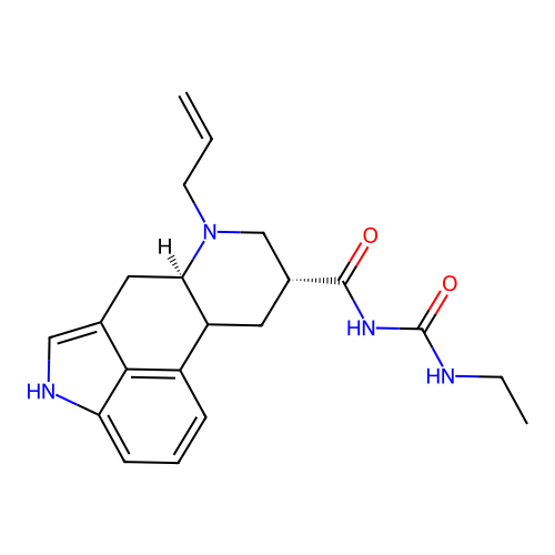 Ergoline-8-carboxamide, N-((ethylamino)carbonyl)-6-(2-propenyl)-, (8-beta)- structure