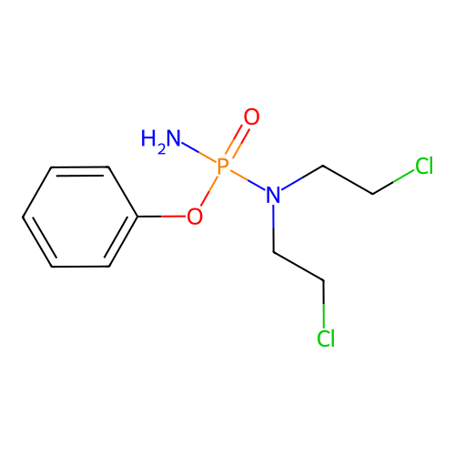 N-[amino(phenoxy)phosphoryl]-2-chloro-N-(2-chloroethyl)ethanamine structure