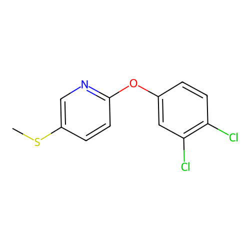 Pyridine, 2-(3,4-dichlorophenoxy)-5-(methylthio)- structure