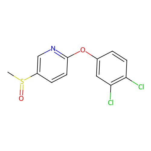 2-(3,4-Dichlorophenoxy)-5-(methylsulfinyl)pyridine structure