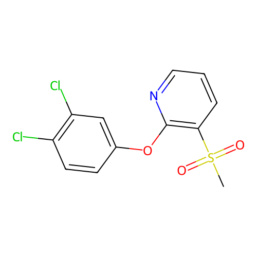 Pyridine, 2-(3,4-dichlorophenoxy)-3-(methylsulfonyl)- structure