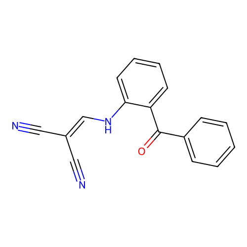 2-[(2-Benzoylanilino)methylene]malononitrile structure