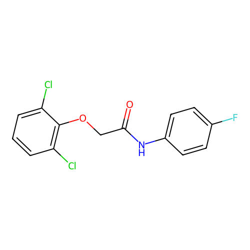 2-(2,6-Dichlorophenoxy)-N-(4-fluorophenyl)acetamide structure
