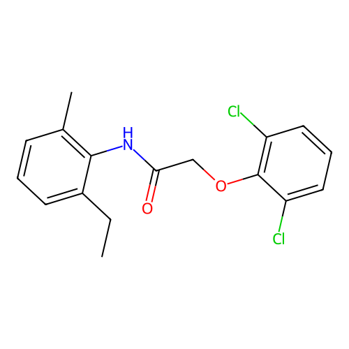 2-(2,6-Dichlorophenoxy)-N-(2-ethyl-6-methylphenyl)acetamide structure
