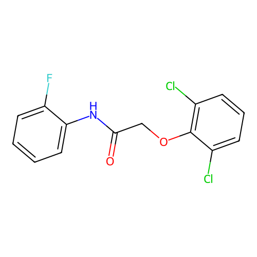2-(2,6-Dichlorophenoxy)-N-(2-fluorophenyl)acetamide structure
