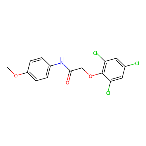 N-(4-Methoxyphenyl)-2-(2,4,6-trichlorophenoxy)acetamide structure