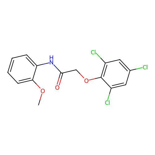 N-(2-Methoxyphenyl)-2-(2,4,6-trichlorophenoxy)acetamide structure