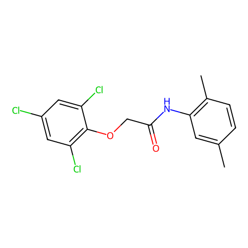 N-(2,5-Dimethylphenyl)-2-(2,4,6-trichlorophenoxy)acetamide structure