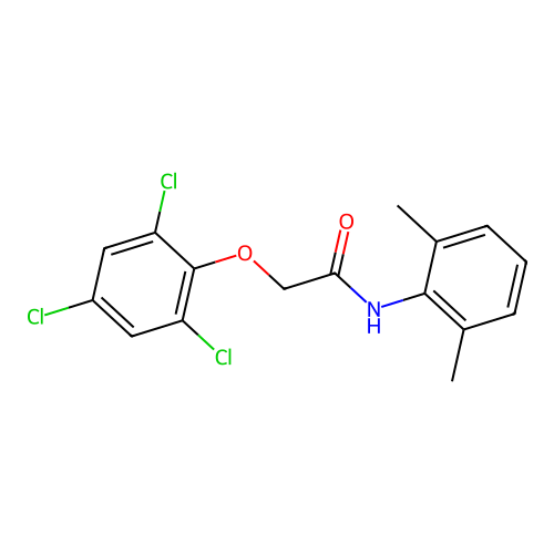 N-(2,6-Dimethylphenyl)-2-(2,4,6-trichlorophenoxy)acetamide structure