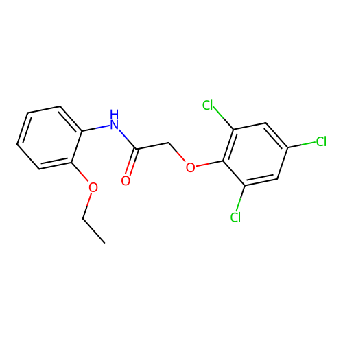 N-(2-Ethoxyphenyl)-2-(2,4,6-trichlorophenoxy)acetamide structure