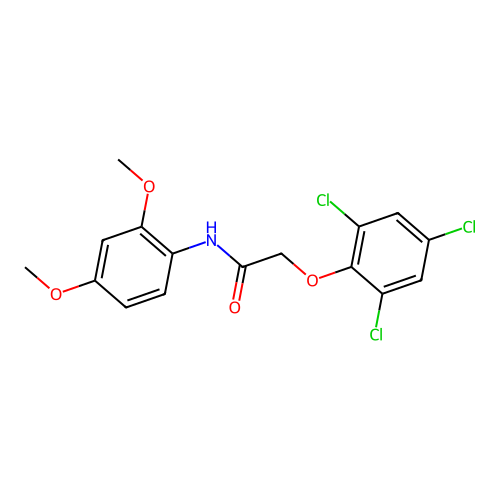 N-(2,4-Dimethoxyphenyl)-2-(2,4,6-trichlorophenoxy)acetamide structure