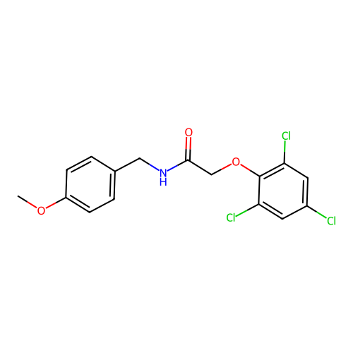 N-(4-Methoxybenzyl)-2-(2,4,6-trichlorophenoxy)acetamide structure